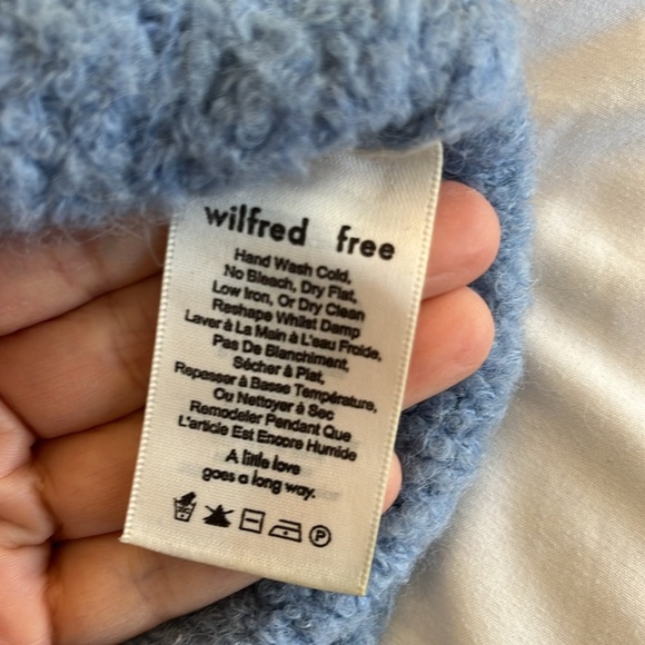 Wilfred Free
Gwyneth Sweater Cropped Blue Size XXS. Alpaca blend Quarter Zip - Picture 7 of 14